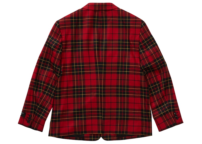 Supreme Tartan Wool Suit Red