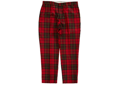 Supreme Tartan Wool Suit Red