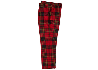 Supreme Tartan Wool Suit Red