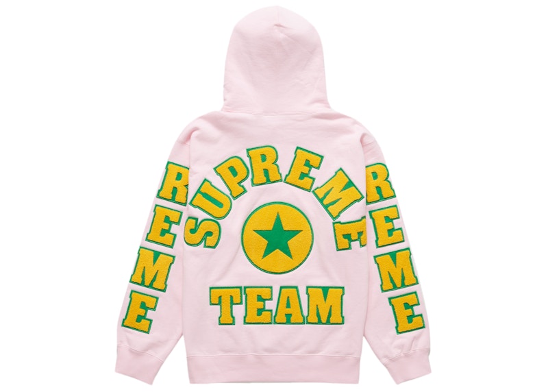 Supreme Team Chenille Hooded Sweatshirt Light Pink
