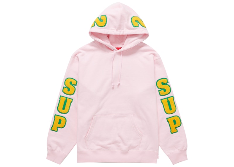 Supreme Team Chenille Hooded Sweatshirt Light Pink