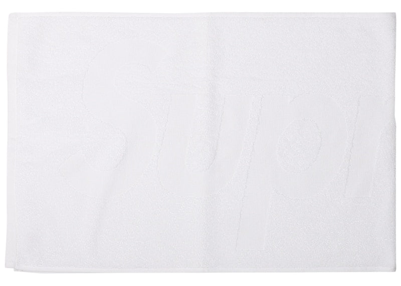 Supreme Terry Logo Hand Towel White