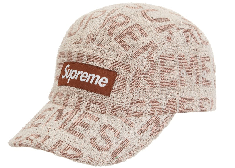Supreme Terry Spellout Camp Cap Beige