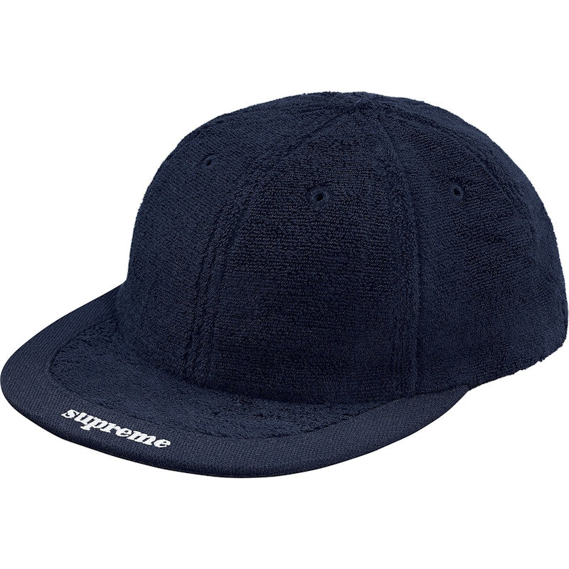 Supreme Terry Visor Logo 6-Panel Navy