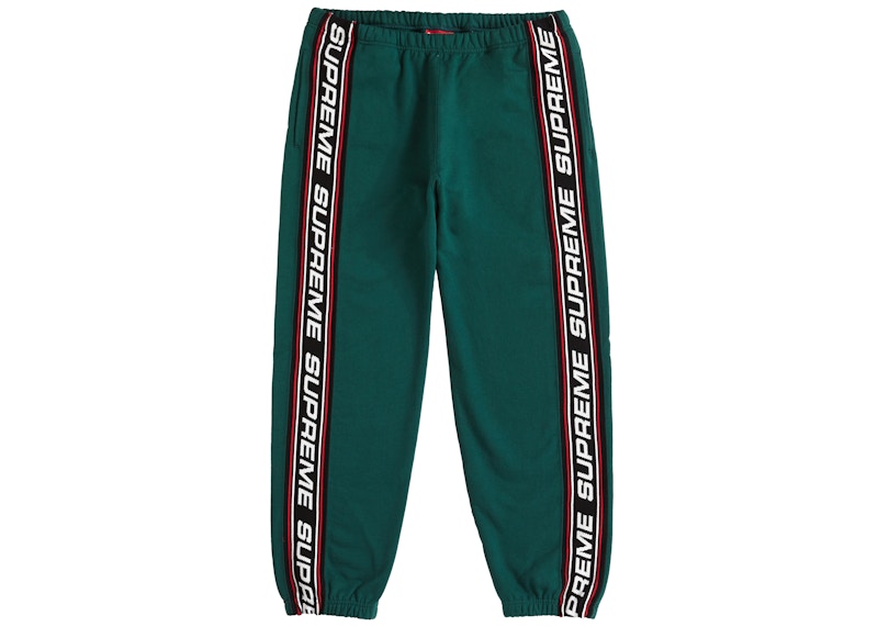 Supreme Text Rib Sweatpant Dark Green