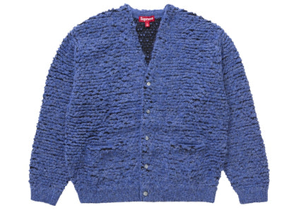 Supreme Textured Knotted Cardigan Blue