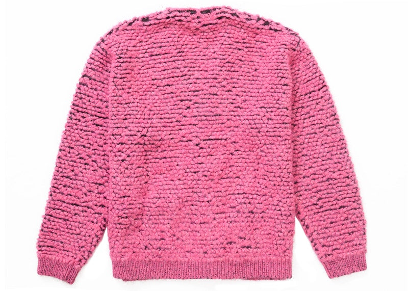 Supreme Textured Knotted Cardigan Pink