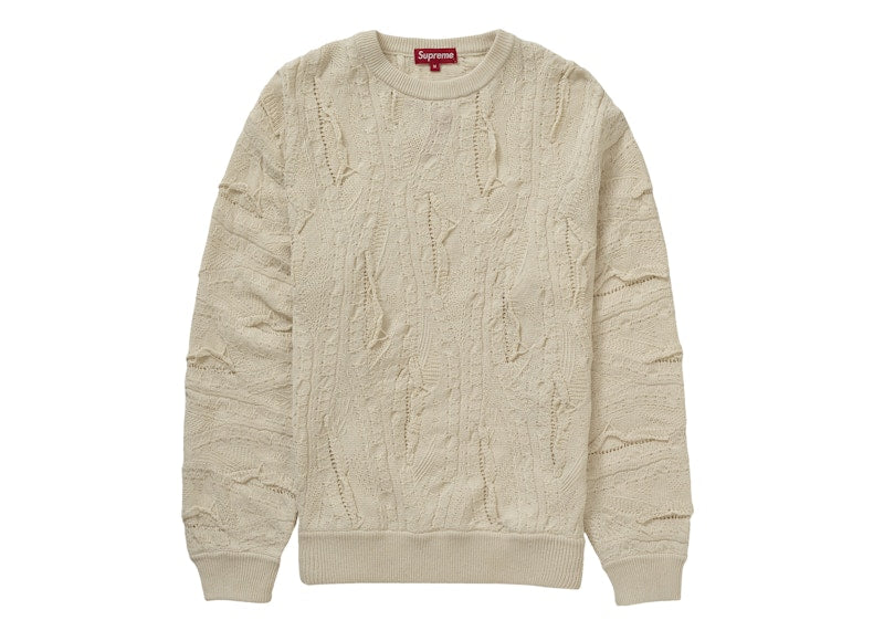 Supreme Textured Pattern Sweater Cream