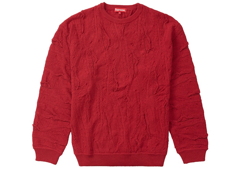 Supreme Textured Pattern Sweater Red