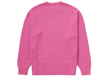 Supreme Textured Small Box Sweater Pink