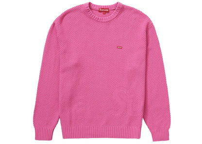 Supreme Textured Small Box Sweater Pink