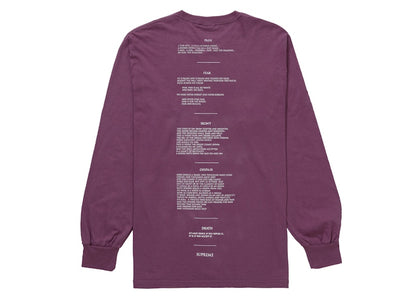 Supreme The Crow L/S Tee Plum