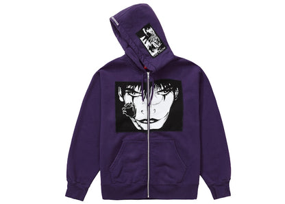 Supreme The Crow Zip Up Hooded Sweatshirt Dusty Purple