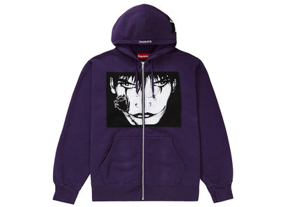 Supreme The Crow Zip Up Hooded Sweatshirt Dusty Purple