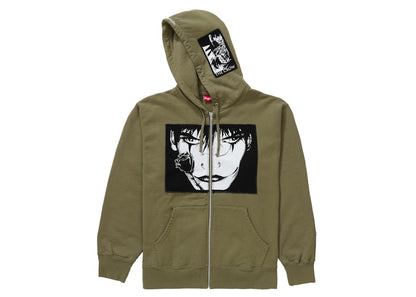 Supreme The Crow Zip Up Hooded Sweatshirt Light Olive