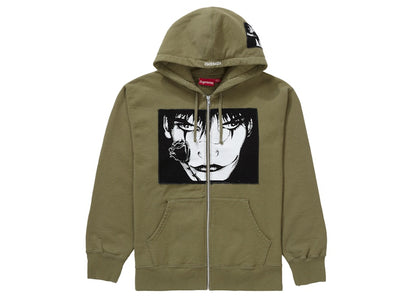 Supreme The Crow Zip Up Hooded Sweatshirt Light Olive