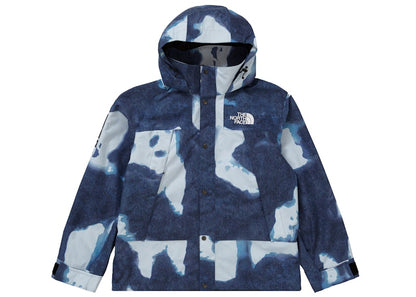 Supreme The North Face Bleached Denim Print Mountain Jacket Indigo