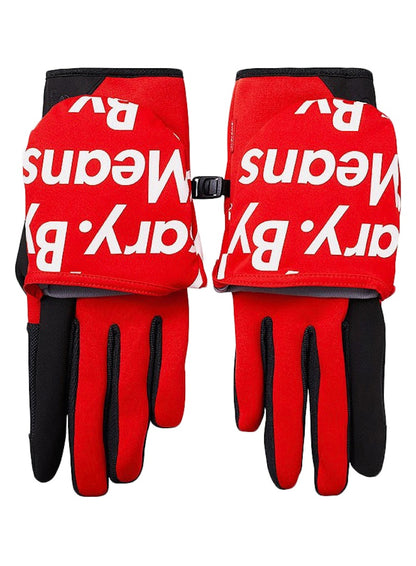 Supreme The North Face By Any Means Winter Runners Gloves Red