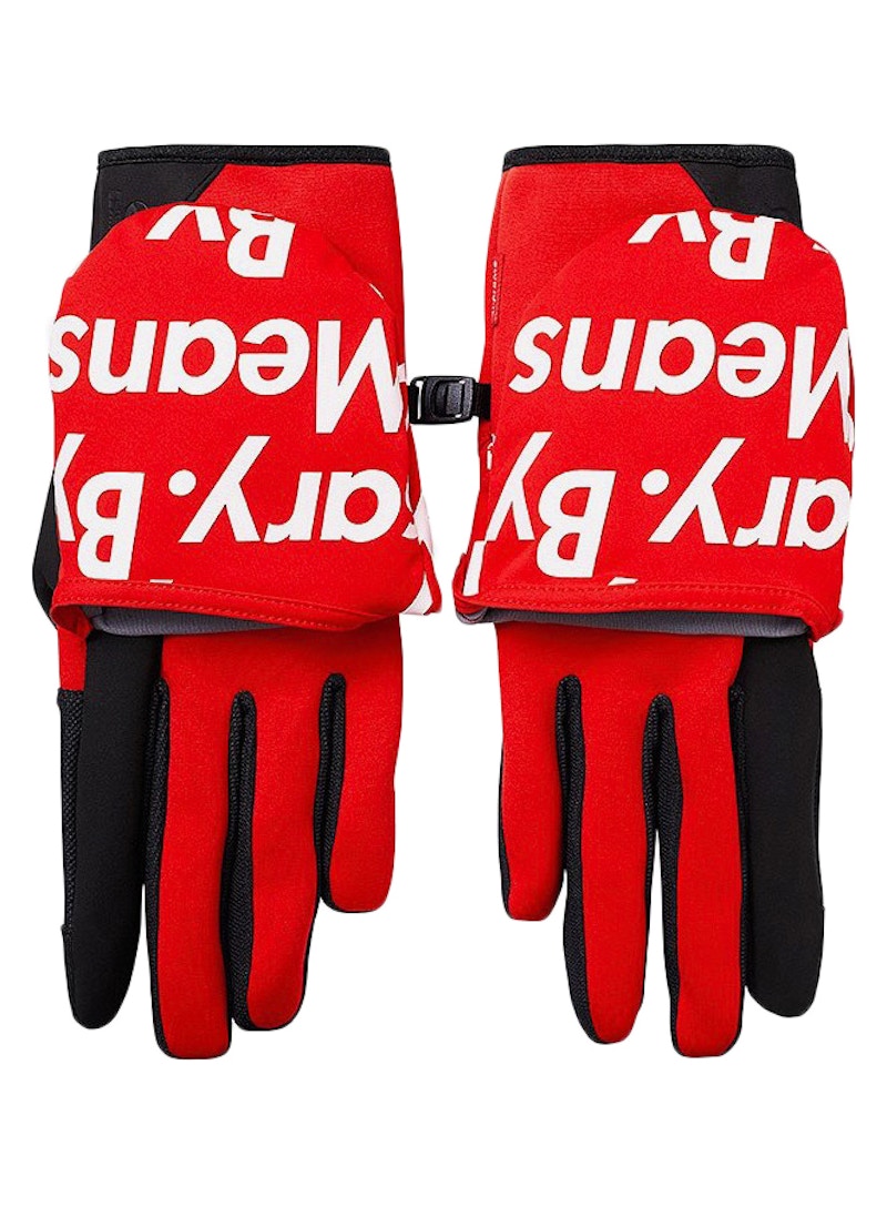 Supreme The North Face By Any Means Winter Runners Gloves Red