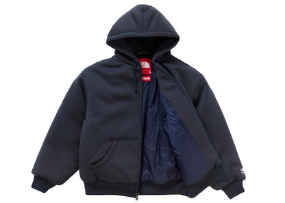 Supreme The North Face Down Filled Zip Up Hooded Sweatshirt Navy