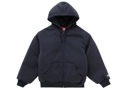 Supreme The North Face Down Filled Zip Up Hooded Sweatshirt Navy