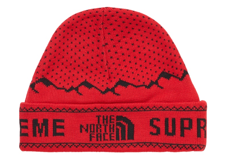 Supreme The North Face Fold Beanie Red