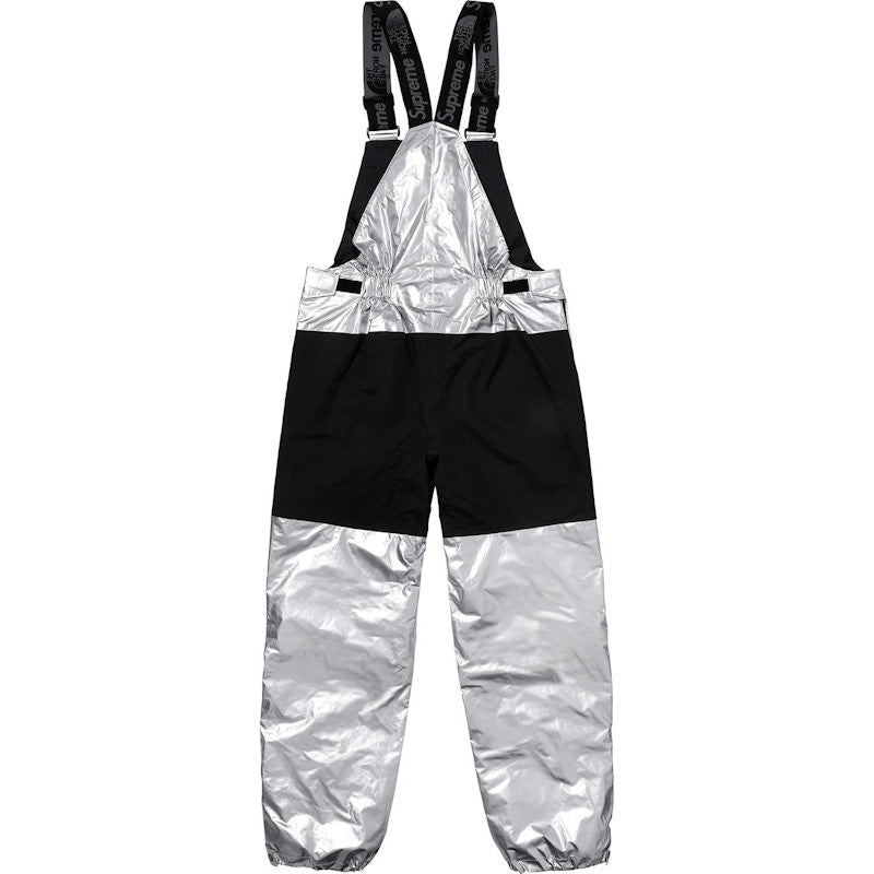 Supreme The North Face Metallic Mountain Bib Pants Silver