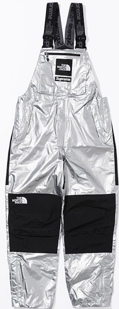 Supreme The North Face Metallic Mountain Bib Pants Silver
