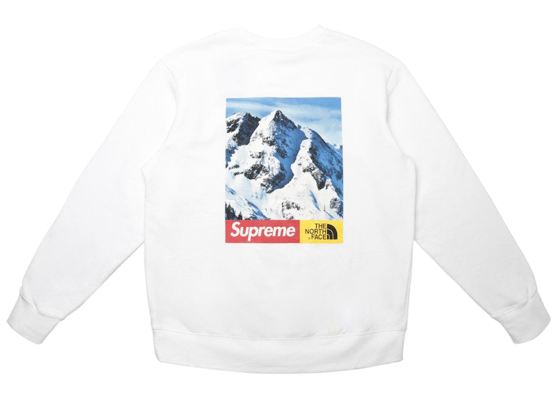 Supreme The North Face Mountain Crewneck Sweatshirt White