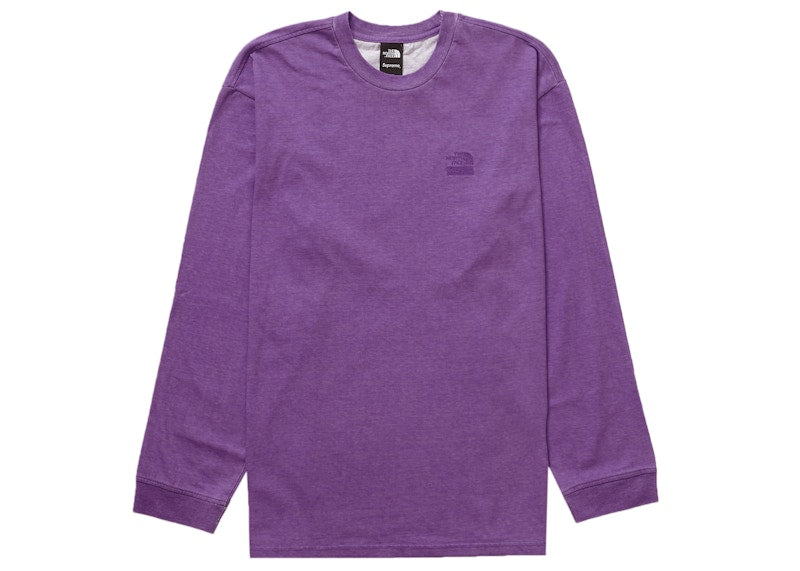Supreme The North Face Pigment Printed L/S Top Purple