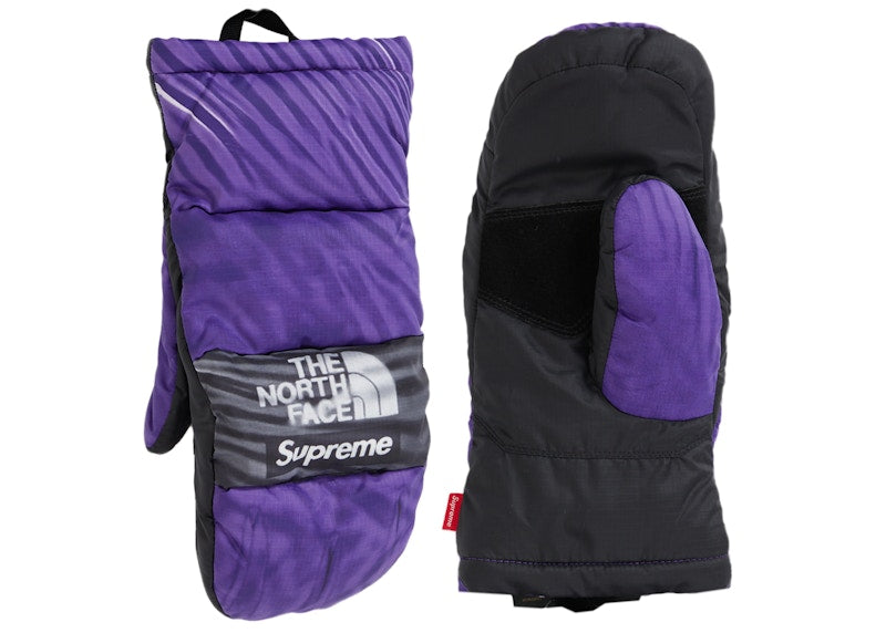 Supreme The North Face Printed Montana Trompe L'oeil Mitt Purple