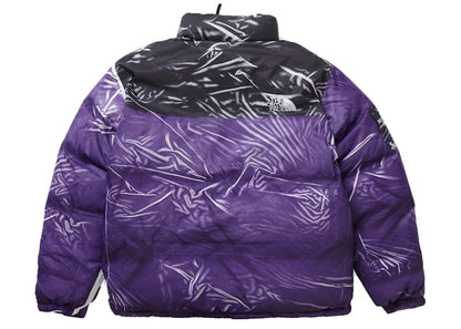 Supreme The North Face Printed Nuptse Trompe L'oeil Jacket Purple