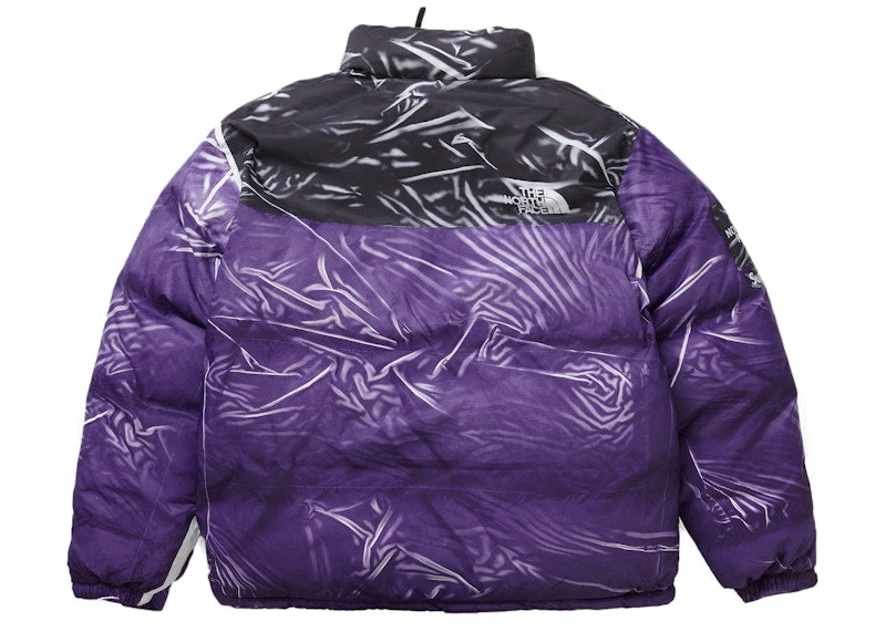 Supreme The North Face Printed Nuptse Trompe L'oeil Jacket Purple