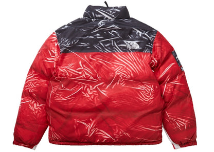 Supreme The North Face Printed Nuptse Trompe L'oeil Jacket Red