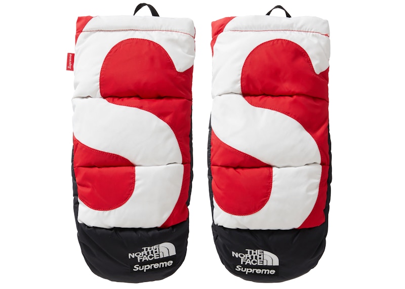 Supreme The North Face S Logo Nuptse Mitts Red
