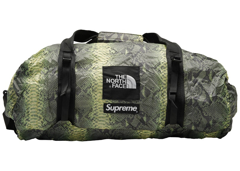 Supreme The North Face Snakeskin Flyweight Duffle Bag Green