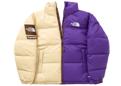 Supreme The North Face Split Nuptse Jacket Tan
