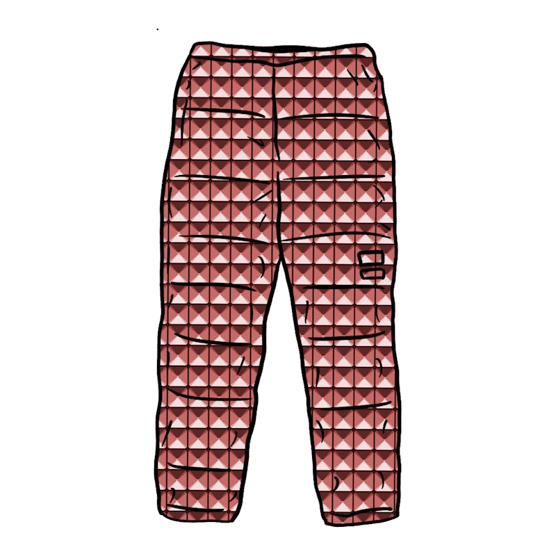 Supreme The North Face Studded Nuptse Pant Red