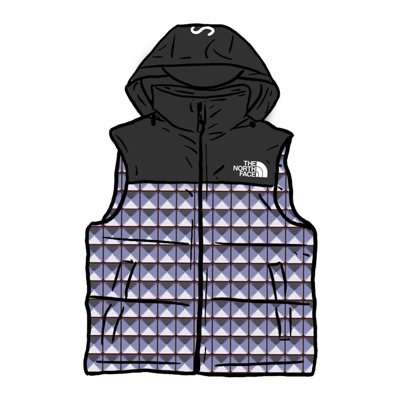 Supreme The North Face Studded Nuptse Vest Royal
