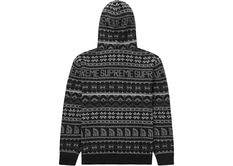Supreme The North Face Zip Up Hooded Sweater Black