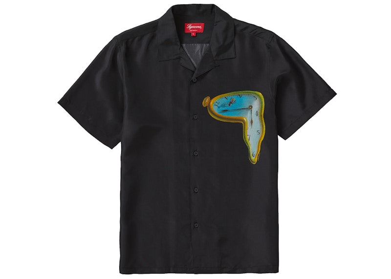 Supreme The Persistence of Memory Silk S/S Shirt Black