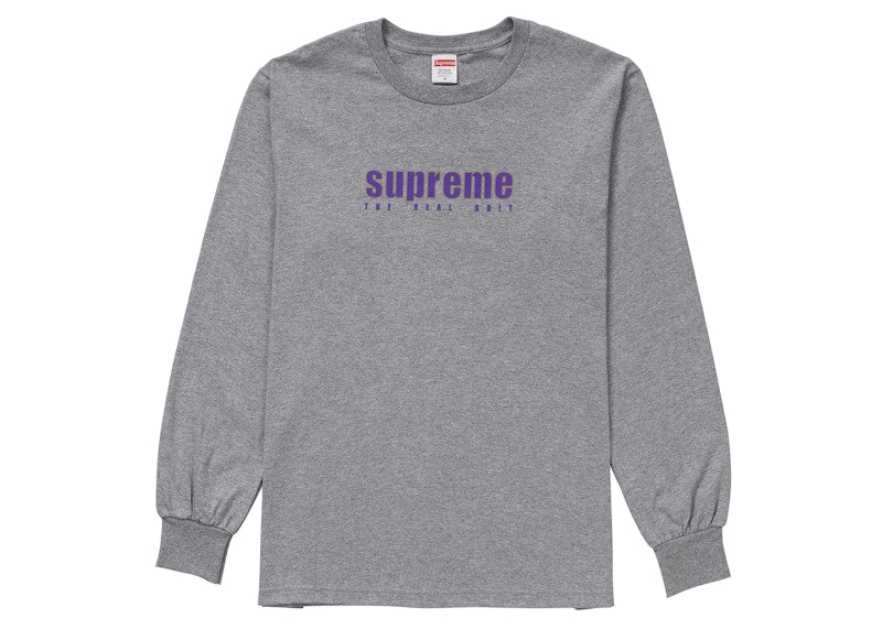 Supreme The Real Shit L/S Tee Heather Grey