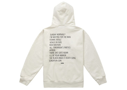 Supreme The Velvet Underground Hooded Sweatshirt White