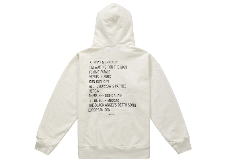 Supreme The Velvet Underground Hooded Sweatshirt White