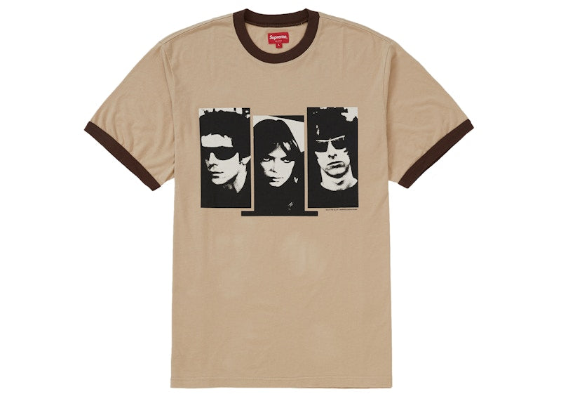 Supreme The Velvet Underground Ringer Tee Tan