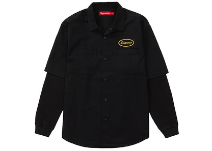 Supreme Thermal Sleeve Work Shirt Black