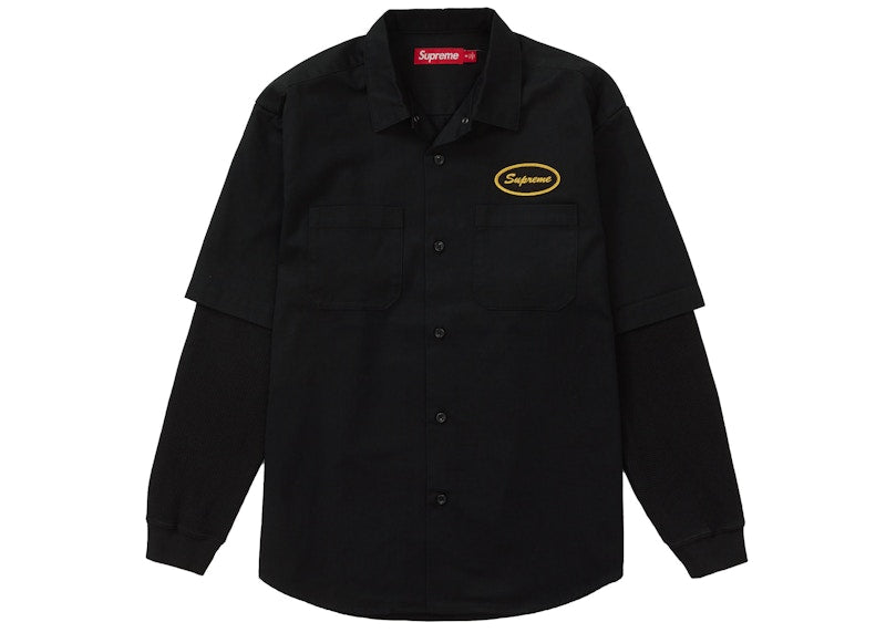 Supreme Thermal Sleeve Work Shirt Black