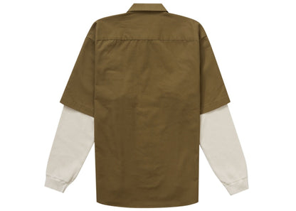 Supreme Thermal Sleeve Work Shirt Olive