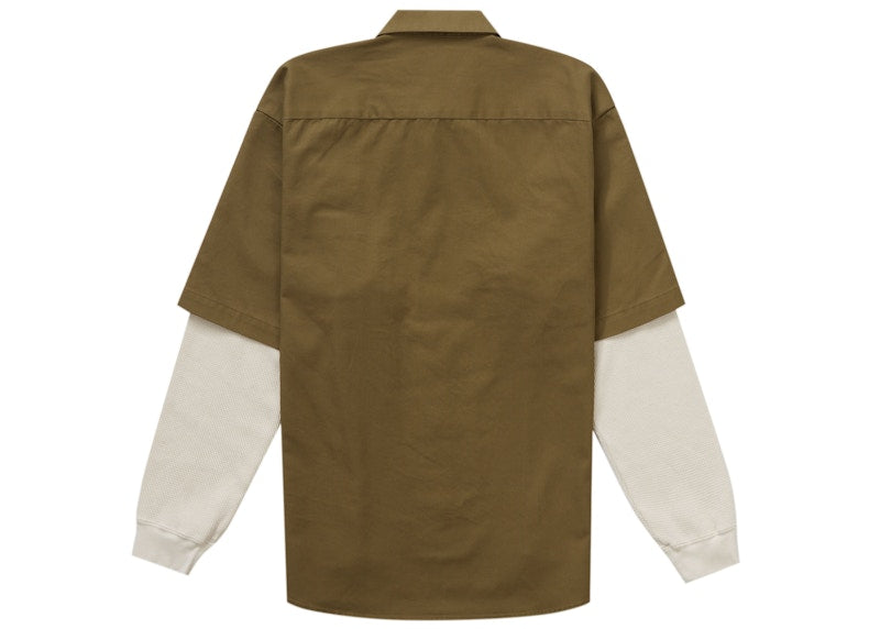Supreme Thermal Sleeve Work Shirt Olive