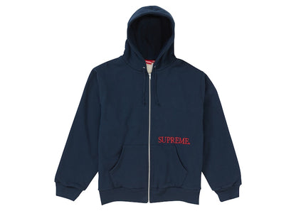 Supreme Thermal Zip Up Hooded Sweatshirt Navy